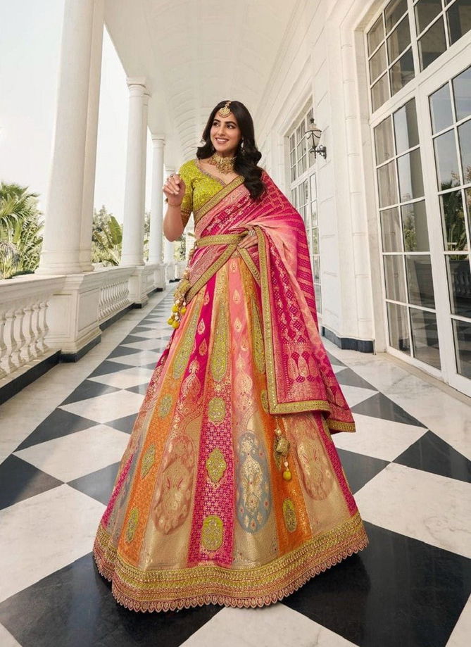 Pink And Green Colour Royal Vol 31 Bridal Lehenga Choli Catalog 1025