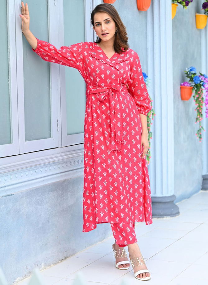 Pink Colour Aayaa Vol 7 Printed Wholesale Kurti With Bottom 7001