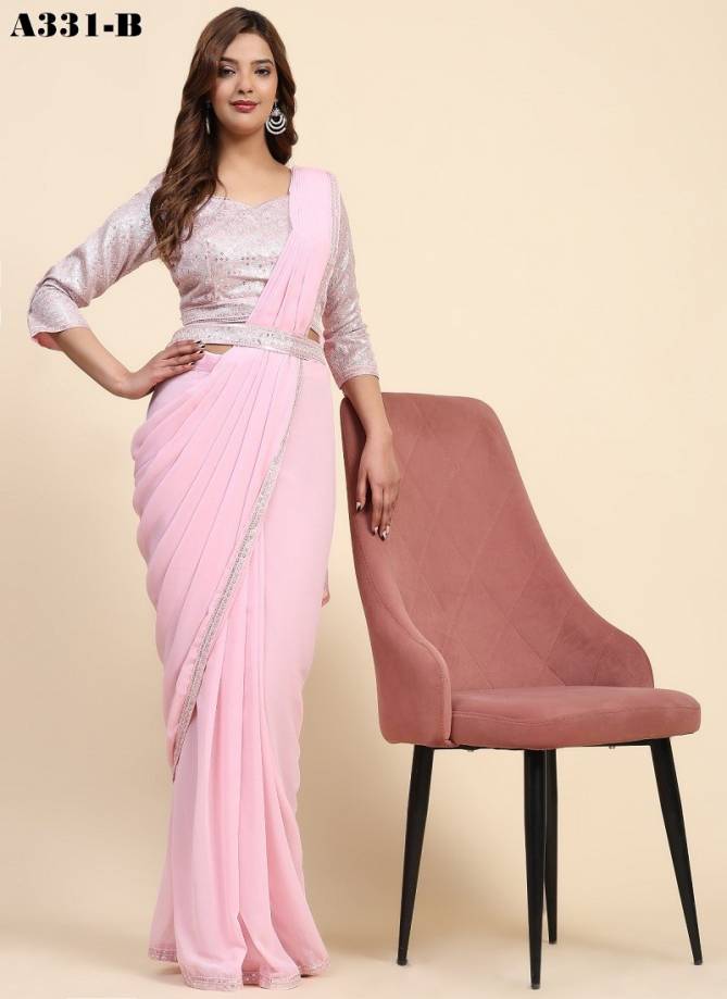 Amoha A331-A To A331-E Series Readymade Saree Suppliers In India