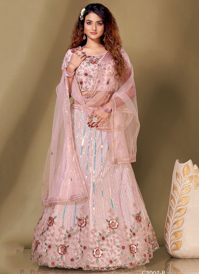 Pink Colour Amoha C 2007 Colors Party Wear Lehenga Choli Catalog C 2007 B