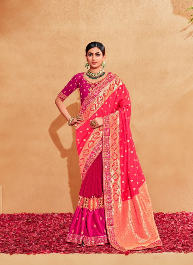 Pink Colour Anaara By Tathastu Silk Sarees Catalog 6103