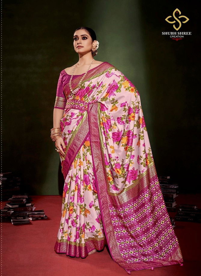 Anusharam By Shubh Shree Velvet Tussar Silk Designer Saree Catalog