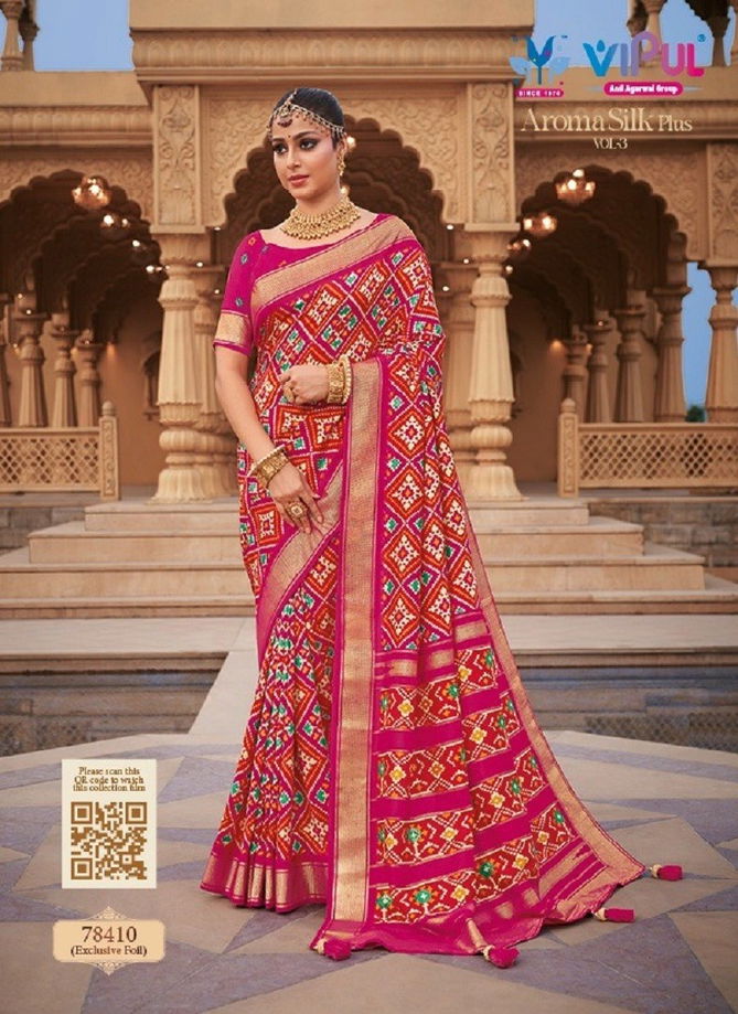 Aroma Silk Plus Vol 3 By Vipul Silk Designer Saree Catalog