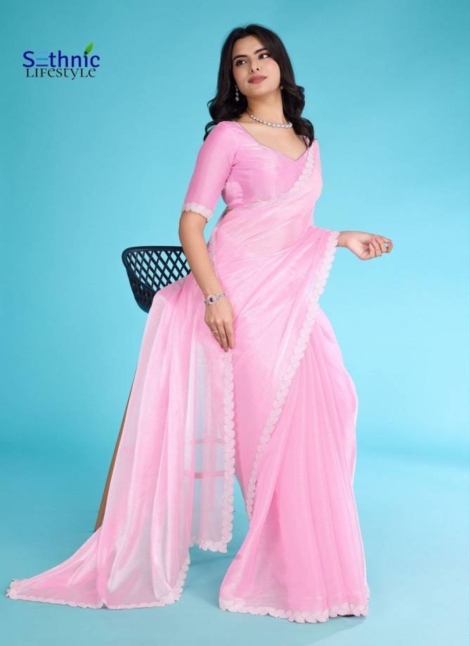 Avante By Sethnic Tissue Burberry Fancy Saree Exporters In India