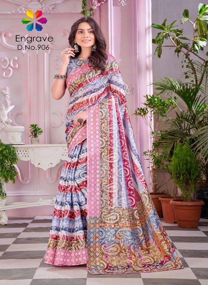 Engrave By Jivora Chanderi Silk Daily Wear Saree Suppliers In India