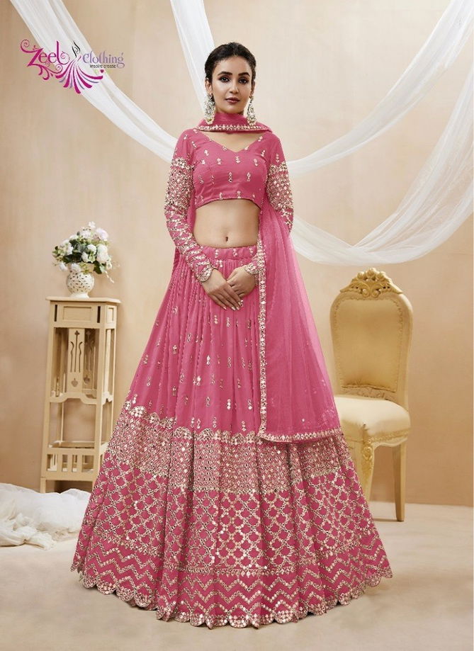 Pink Colour Expression Vol 1 By Zeel Party Wear Lehenga Choli Catalog 301