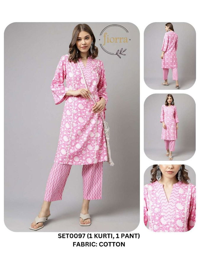 Fiorra SET0000 09 Summer Special Printed Cotton Kurti With Bottom Wholesale Online