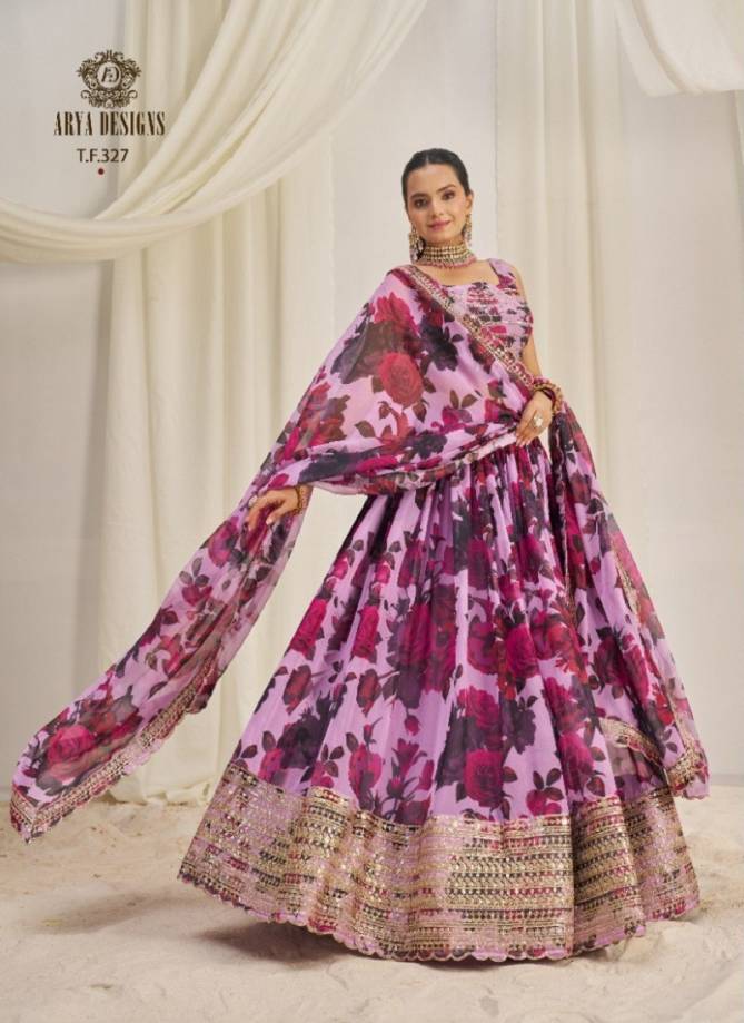 Floral Vol 9 By Arya Designs Organza Lehenga Choli Exporters In India