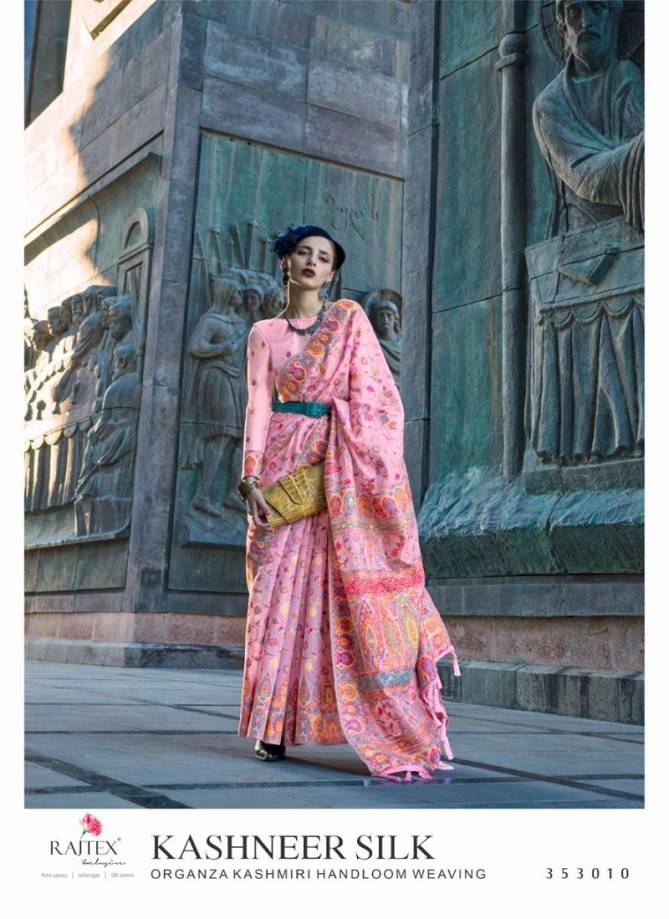Kashneer Silk By Rajtex Organza Kashmiri Handloom Weaving Saree Wholesale Online