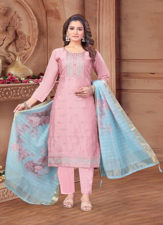 Pink Colour N F Churidar 047 By Nityam Fashion 870 To 875 Series Kurti With Bottom Exporters in India N F C 874
