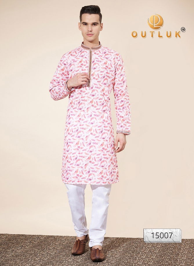 Outluk Wedding Collection Vol 15 Lakhnowi Cotton Mens Kurta Pajama Orders In India