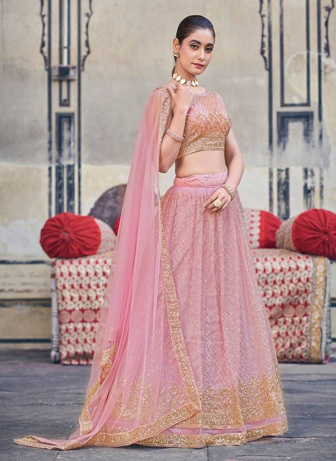 SS 166 Designer Wedding Wear Net Lehenga Choli Wholesale Market In Surat With Price