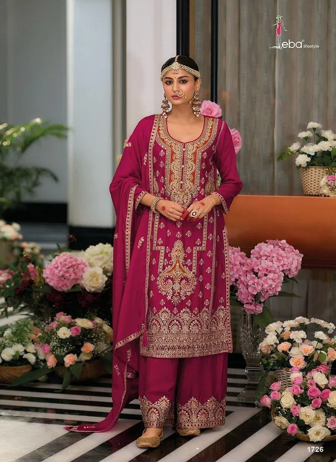 Sakhii By Eba Chinon Kurti With Bottom Dupatta Wholesalers In Delhi