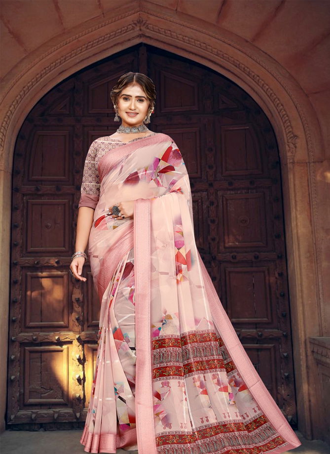 Pink Colour Saloni Digital 1001 To 1008 By Mintorsi Printed Saree Catalog 1007