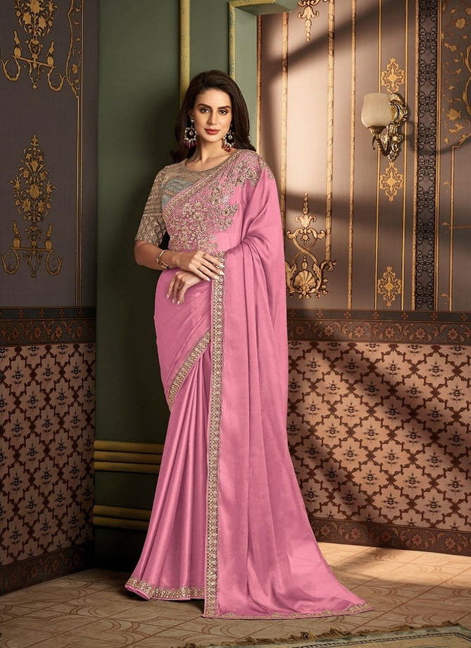 Sandalwood 1202 Colour By TFH Silk Designer Party Wear Saree Wholesale Online