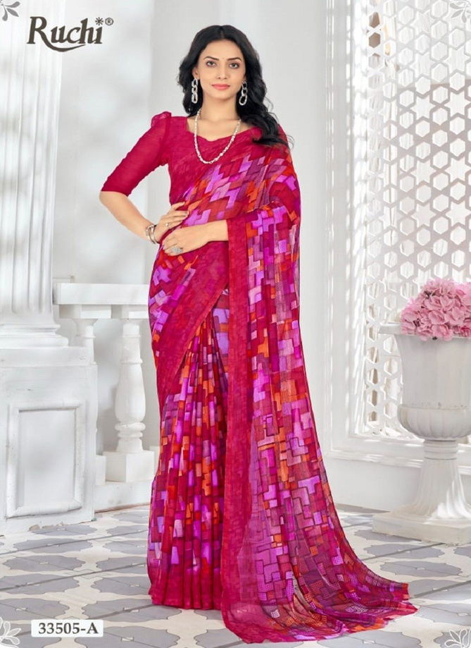 Star Chiffon 159 By Ruchi Printed Daily Wear Sarees Orders In India