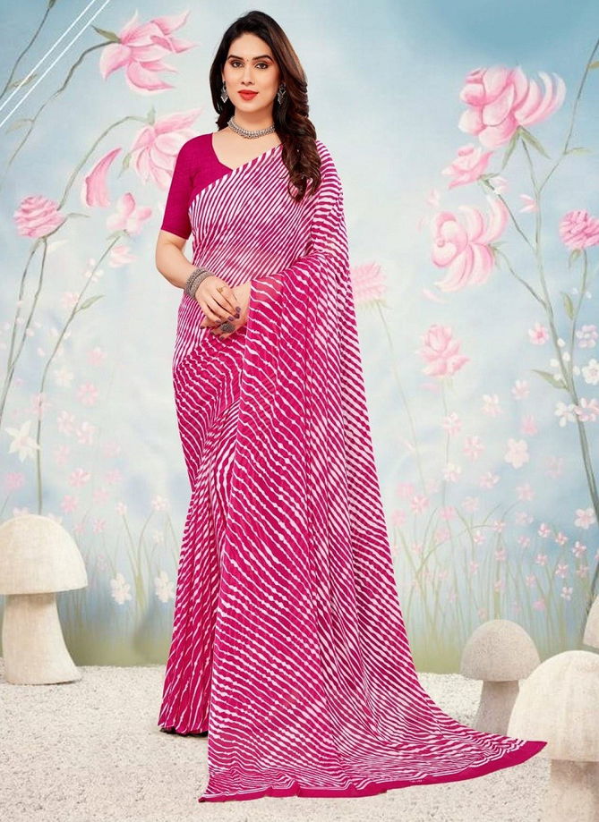 Pink Colour Star Chiffon Vol 123 By Ruhi Chiffon Saree Catalog 24317 C