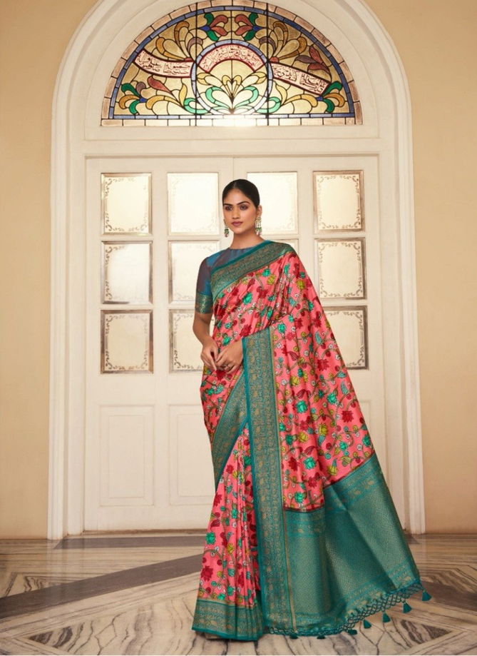 Pink The Kanchi By Pankh Printed Sarees Catalog 6709