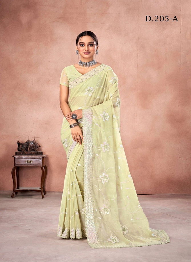 205 A TO D By Suma Designer Simmer Occasion Wear Saree Surat Wholesale Market 