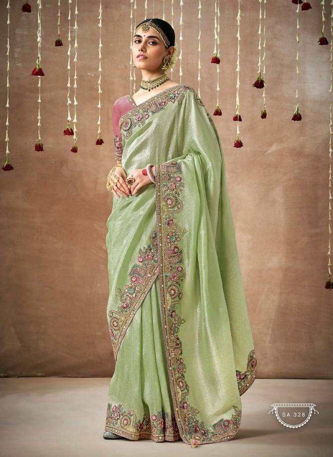 Dulhan By Kimora Organza Silk Weddding Wear Saree Wholesale Price In India