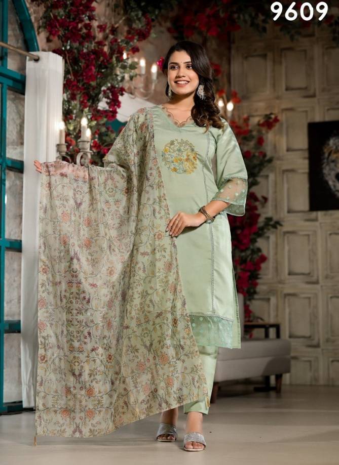 Label Khoj 9601 To 9610 Embroidery Designer Readymade Suits Suppliers In India