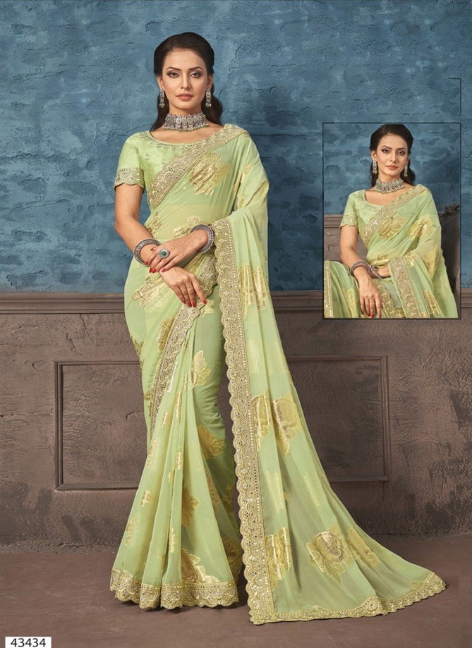 Maanika By Mahotsav Georgette Zari Jacquard Printed Saree Wholesale Price In Surat