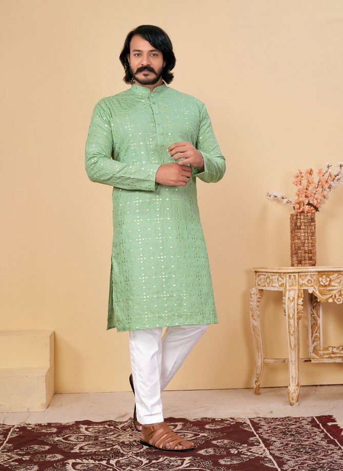 Pista Colour Outluk Vol 124 Mens Kurta Pajama Catalog 124002