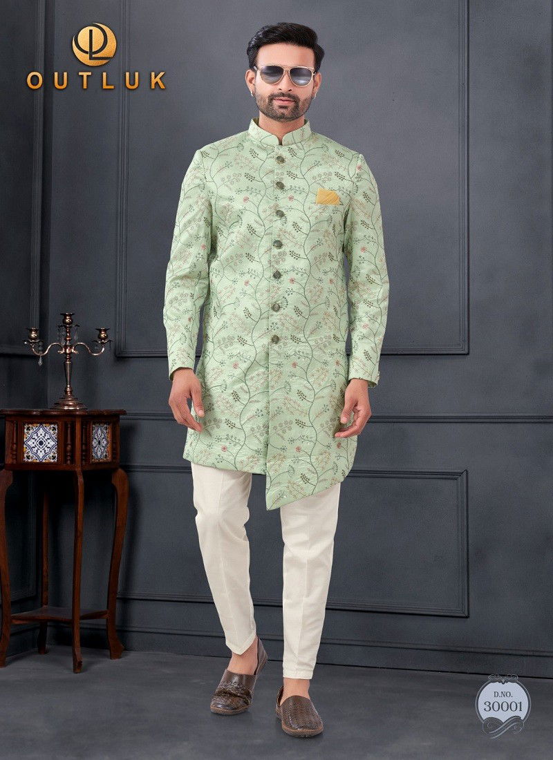 Outluk Wedding Collection Vol 30 Silk Mens Wholesale Indo Western Manufacturers