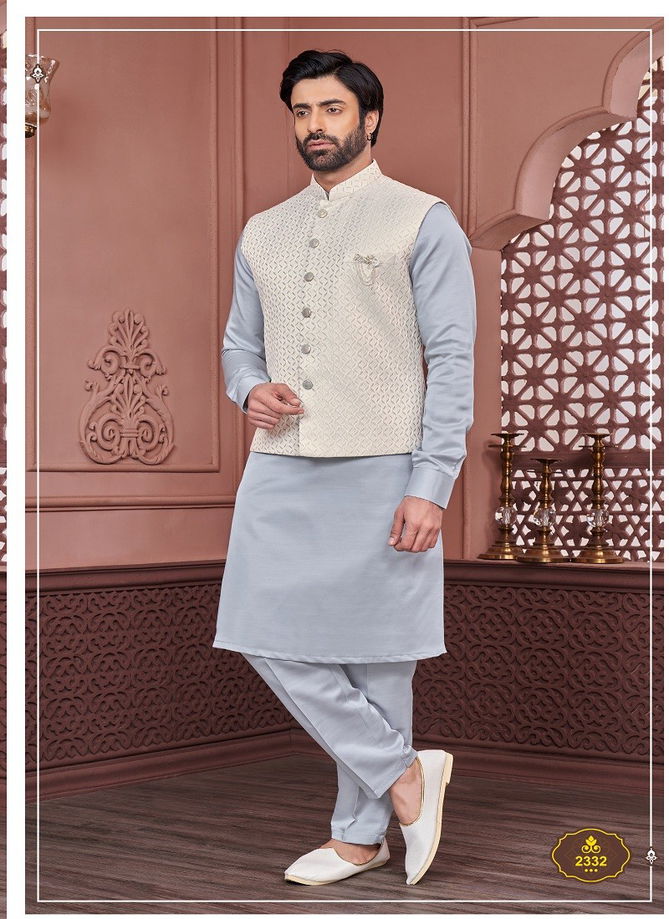 Wedding Wear Mens Modi Jacket Kurta Pajama Wholesale Price In Surat