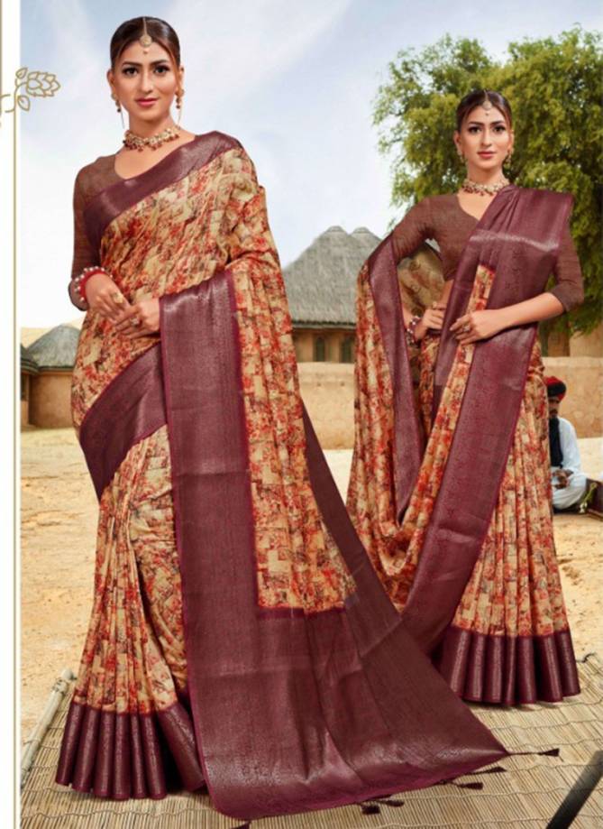 Blossom Digital Designer Wholesale Cotton Sarees 