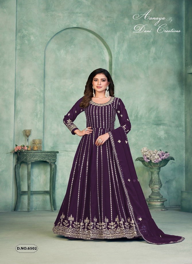 Purple Colour Aanaya Vol 165 By Twisha Gown Catalog 6502