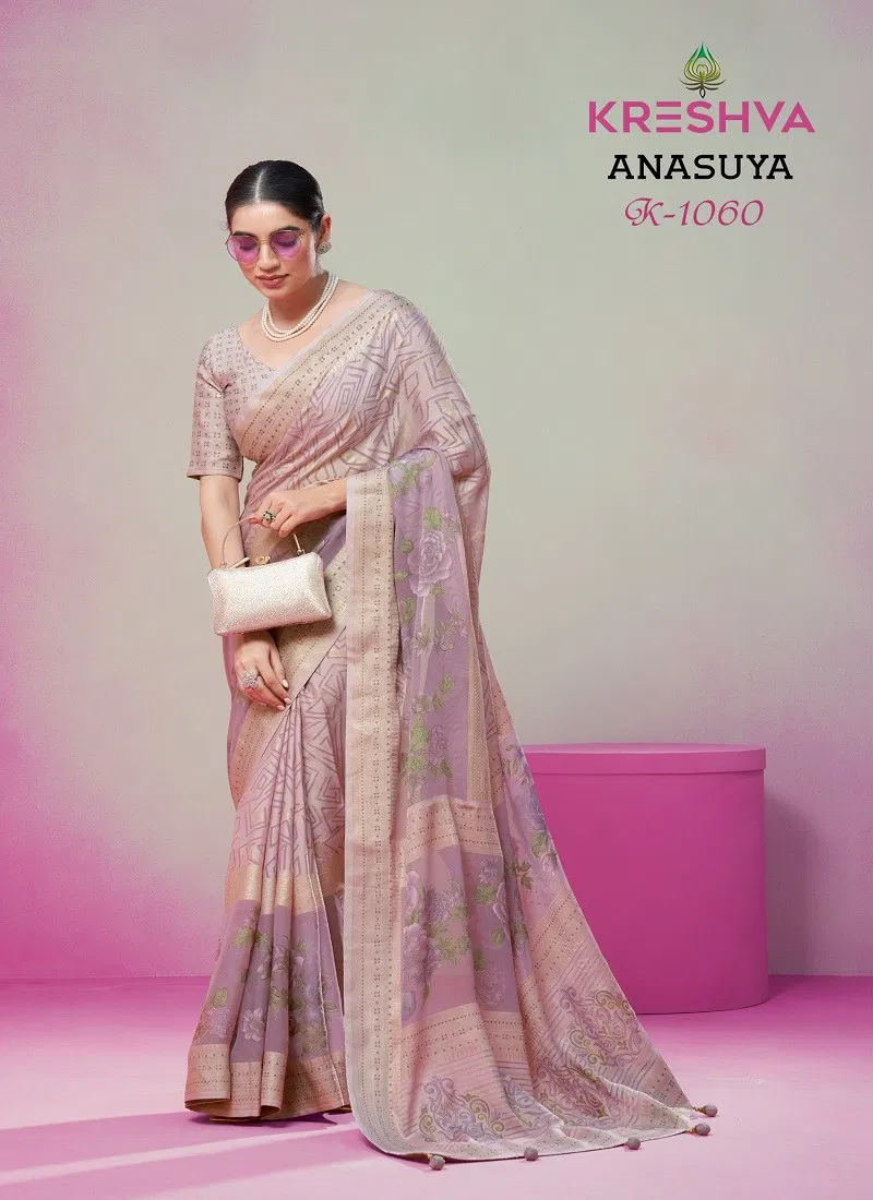 Anasuya By Kreshva Lux PV Georgette Printed Saree Orders In India