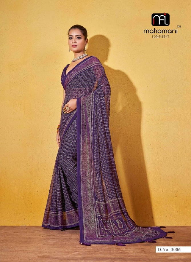 Ankita Vol 3 By Mahamani Creation Georgette Designer Saree Catalog