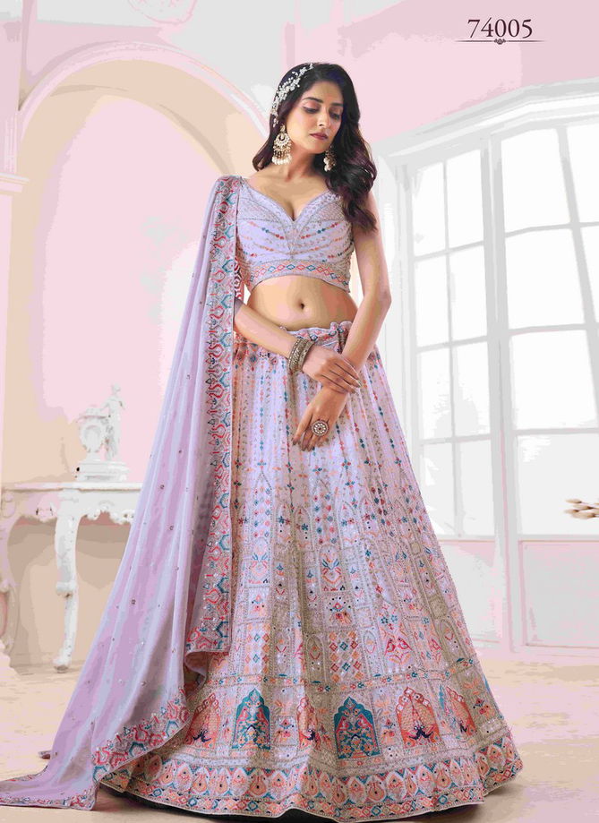 Purple Colour Arya Designs Vol 48 Designer Lehenga Choli Catalog 74005