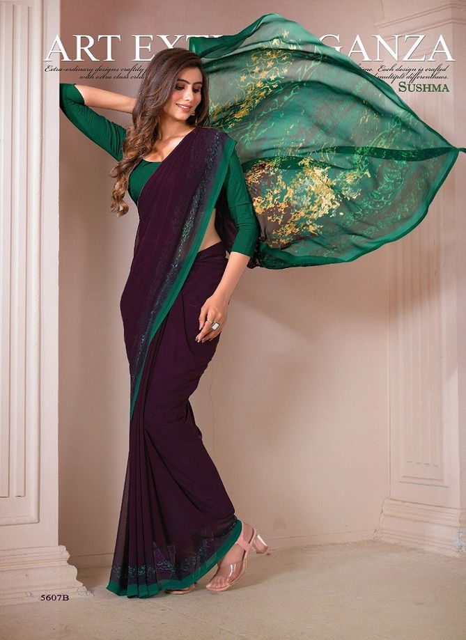 Craze 56 By Sushma Georgette Designer Saree Catalog 