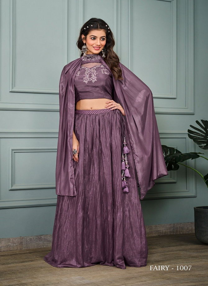 Fairy By Jivora Premium Georgette Party Wear Fancy Crop Top Lehenga Choli Catalog