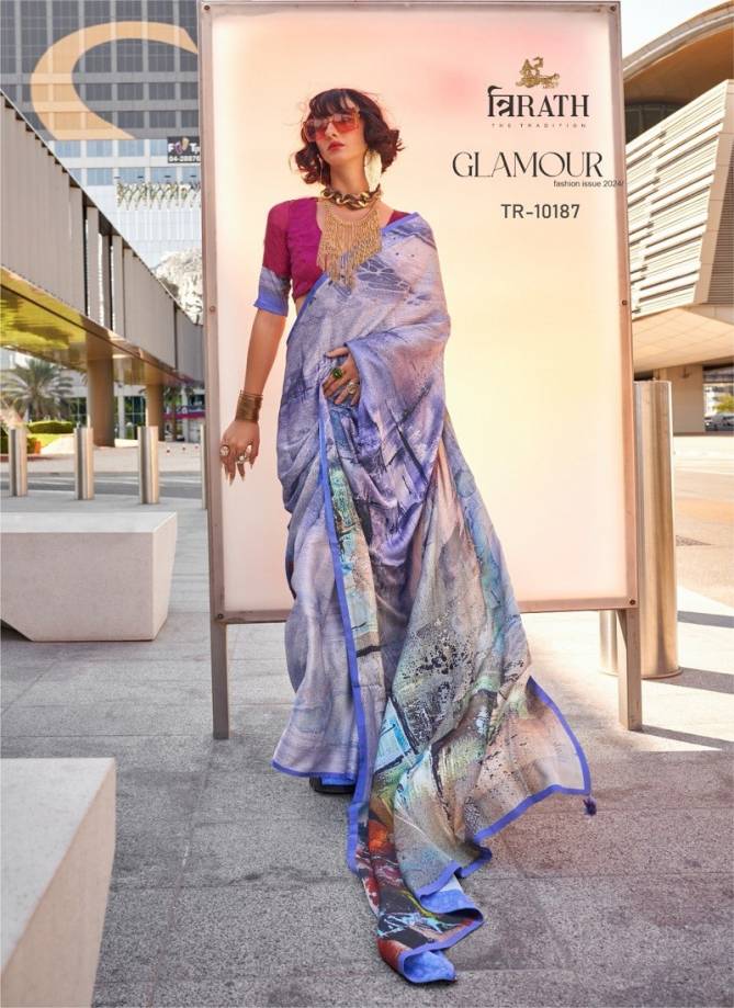 Glamour By Trirath Swiss Satin Digital Printed Saree Wholesalers In Delhi