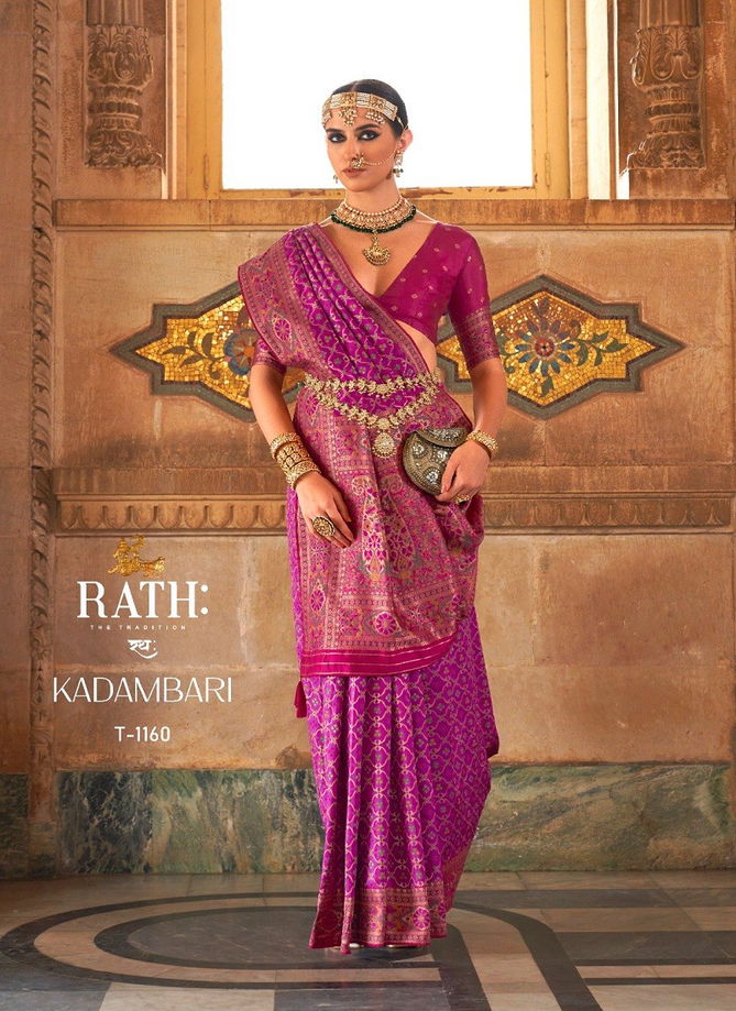 Kadambari By Rath Pure Silk Jacquard Designer Saree Catalog