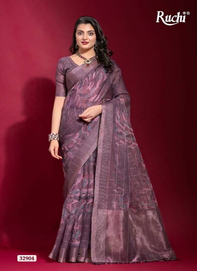 Krisha By Ruchi Linen Silk Printed Saree Wholesale Clothing Distributors In India