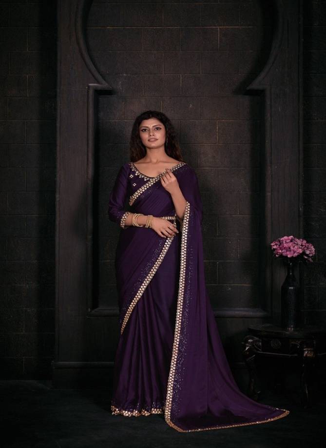 Mehek 748 A TO F Pure Satin Georgette Party Wear Saree Wholesale Price In Surat