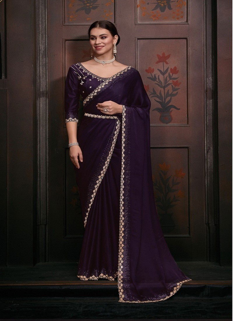 Mehek 749 A TO F Pure Satin Georgette Party Wear Saree Wholesale Market In Surat