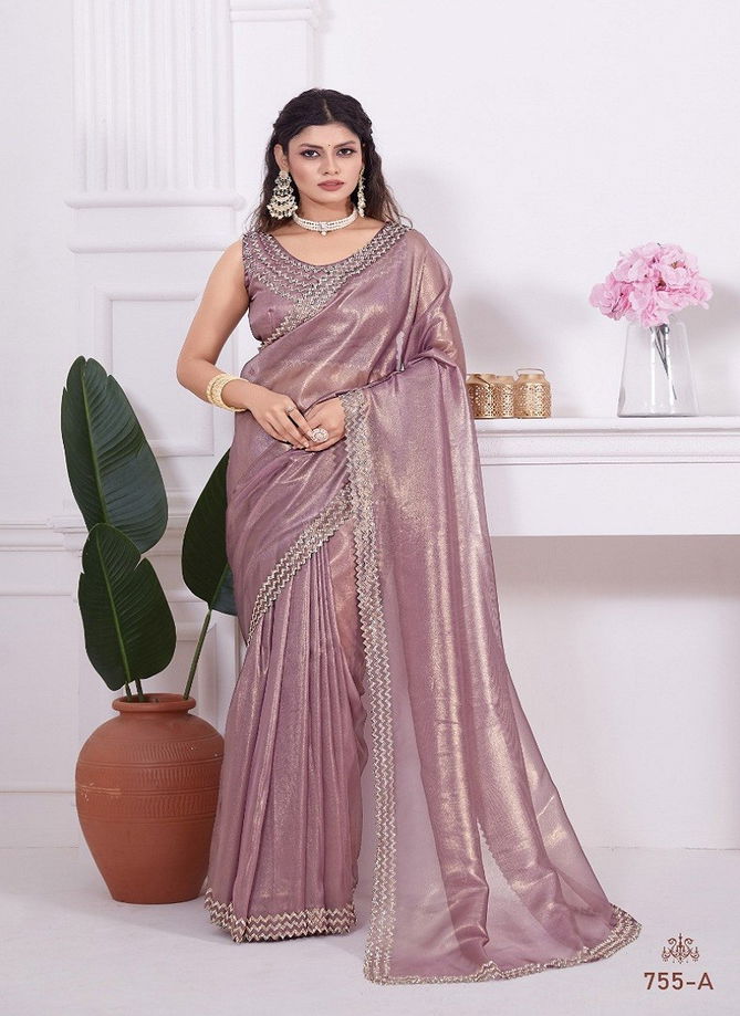 Mehek 755 A TO E Raina Net Party Wear Saree Wholesale Price In Surat