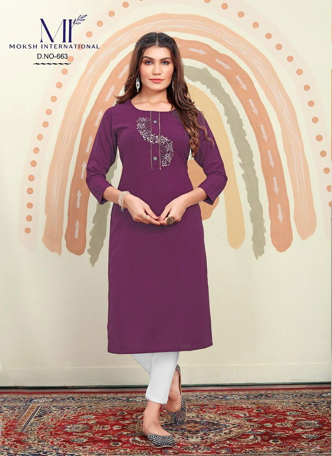 Mirror Vol 1 By Moksh Cotton Handwork With Pocket Kurti Catalog