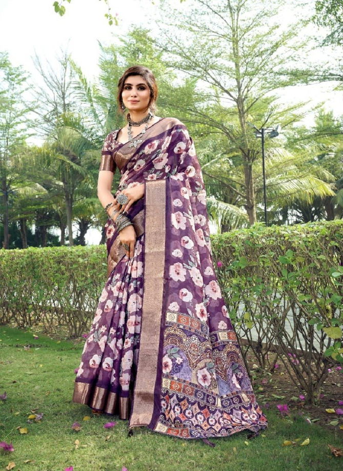 Nancy By Mahamani Creation Tussar Silk Printed Saree Catalog