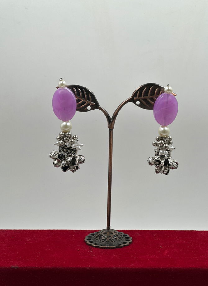 Purple Colour Party Wear 835 To 841 Earrings Catalog 839