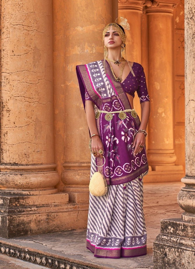 Purple Colour Raag By Rewaa 819 To 830 Printed Saree Catalog 827