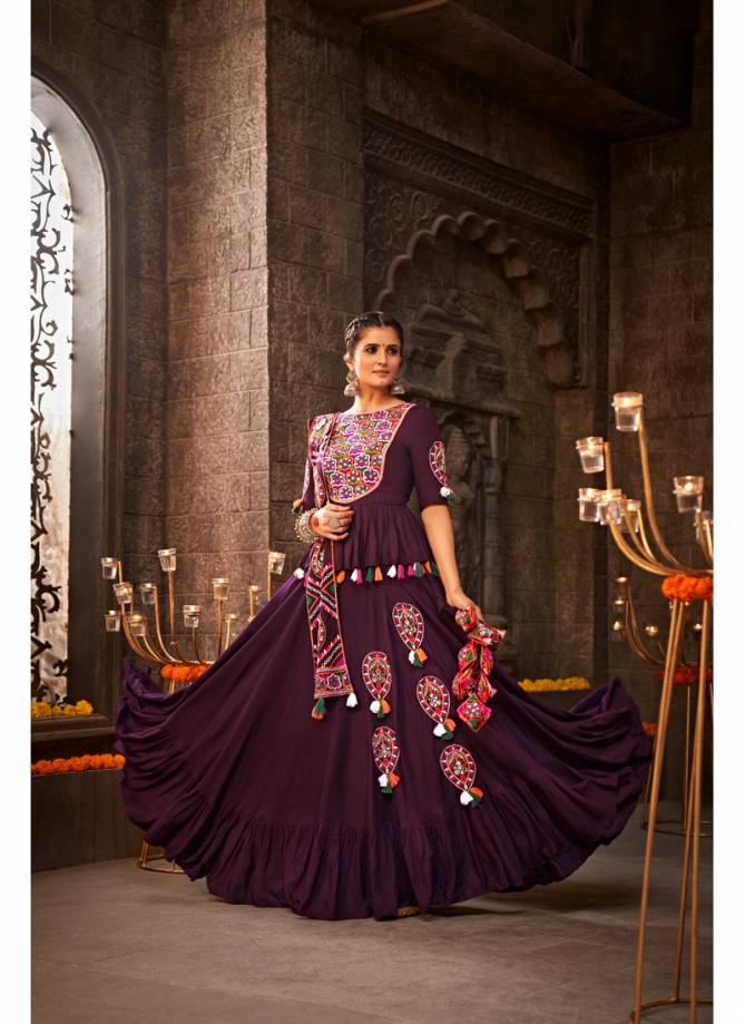 Purple Colour Raas Vol 8 By Shubhkala Designer Lehenga Choli Catalog 2347