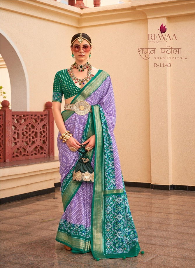 Shagun Patola By Rewaa Silk Designer Saree Catalog