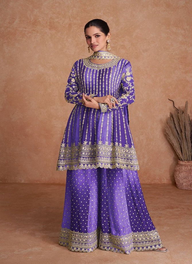 Vaani Vol 2 By Gulkayra Real Chinon Sharara Readymade Suits Exporters In India