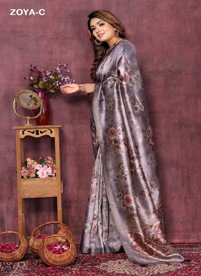 Zoya By Shri Rana Silk Printed Saree Wholesale Market In Surat With Price